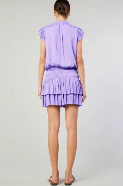 Mini Dresses-Current Air Zoey Pleated Mini Dress LAVENDER